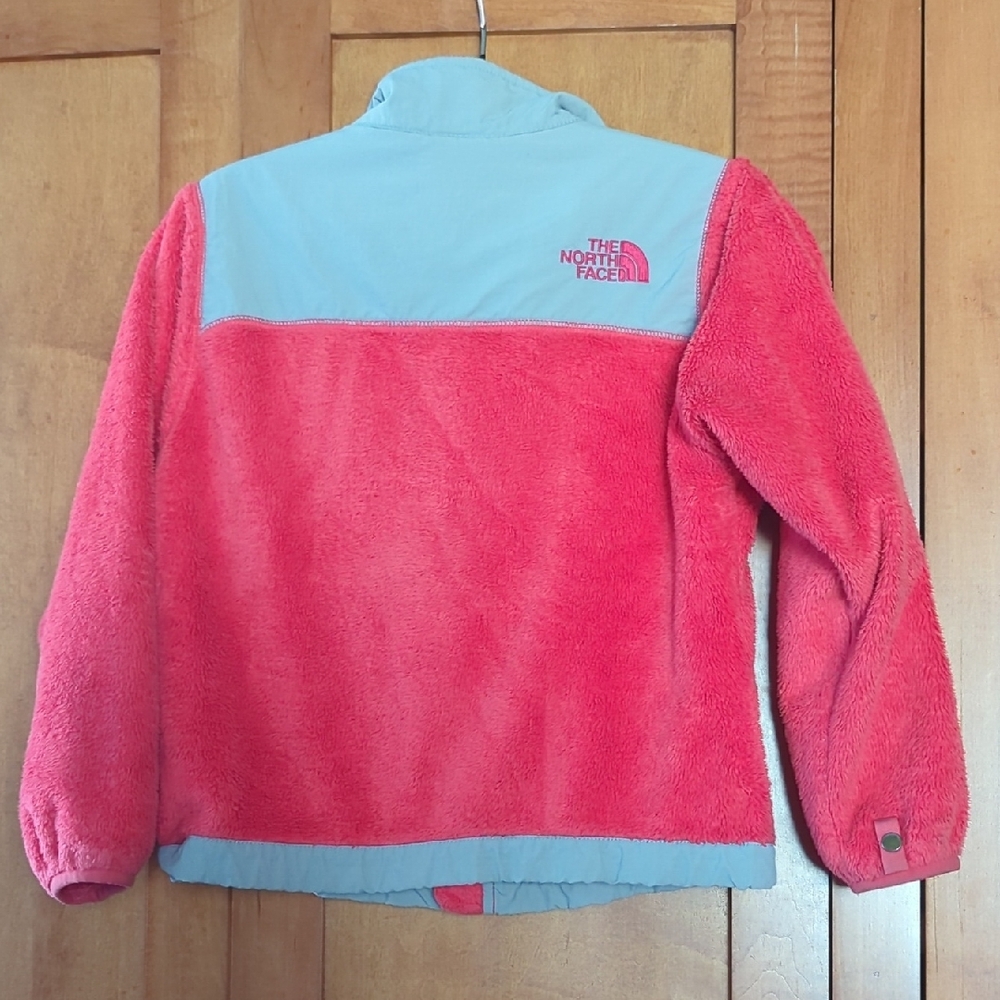 The North Face Kids Coral and Gray Fleece Jacket - Picture 2 of 5